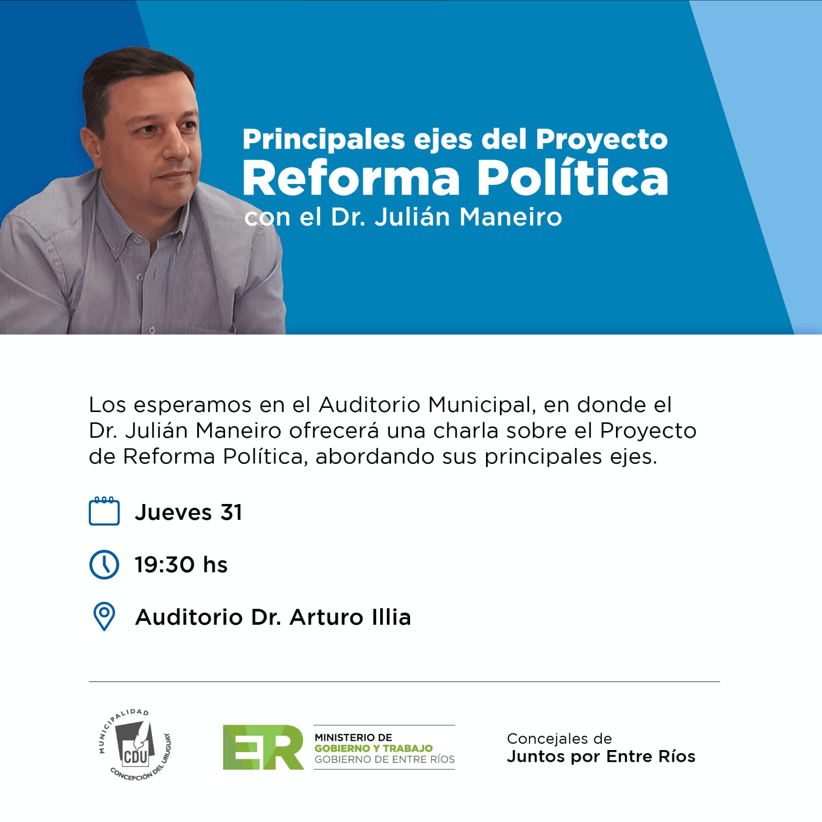 Municipio y Provincia presentarán el Proyecto de Reforma Política